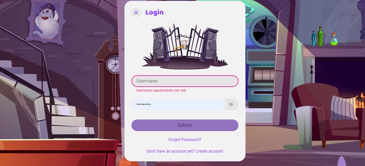 Log in with username