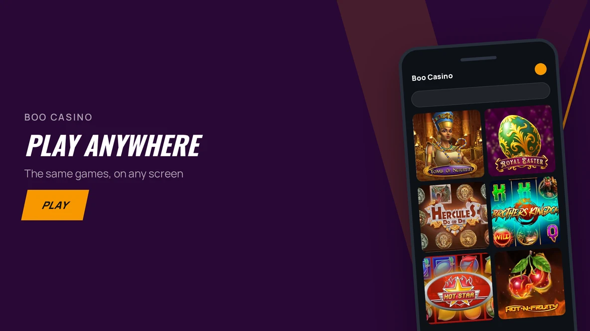Boo Casino games on a phone screen